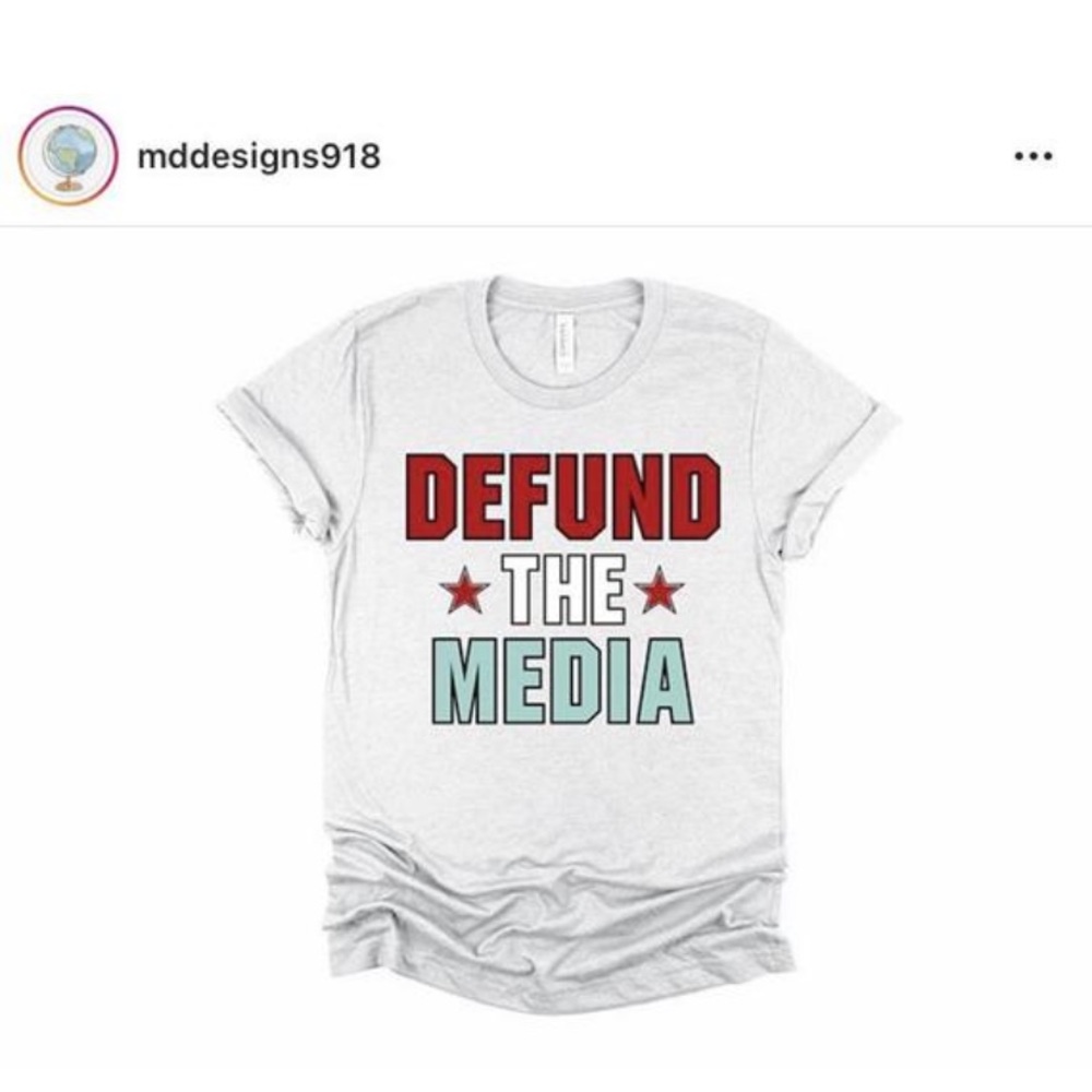 Defund the Media graphic t shirt